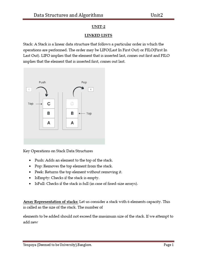 Unit 2 | PDF | Queue (Abstract Data Type) | Pointer (Computer Programming)