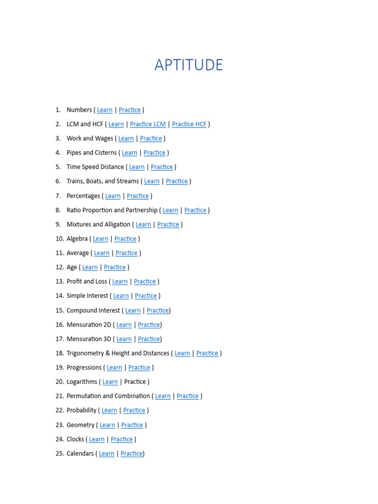 Aptitude | PDF