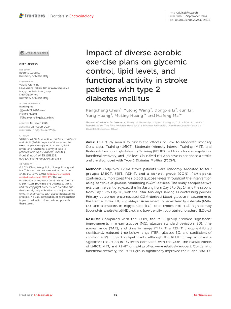 Impact of exercise in diabetes | PDF | Diabetes | Glycated Hemoglobin