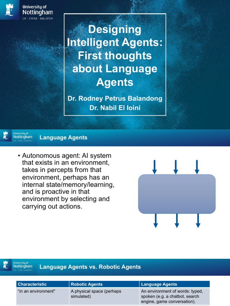 Topic Slides A First Look at Language Agents | PDF | Cognitive Science ...