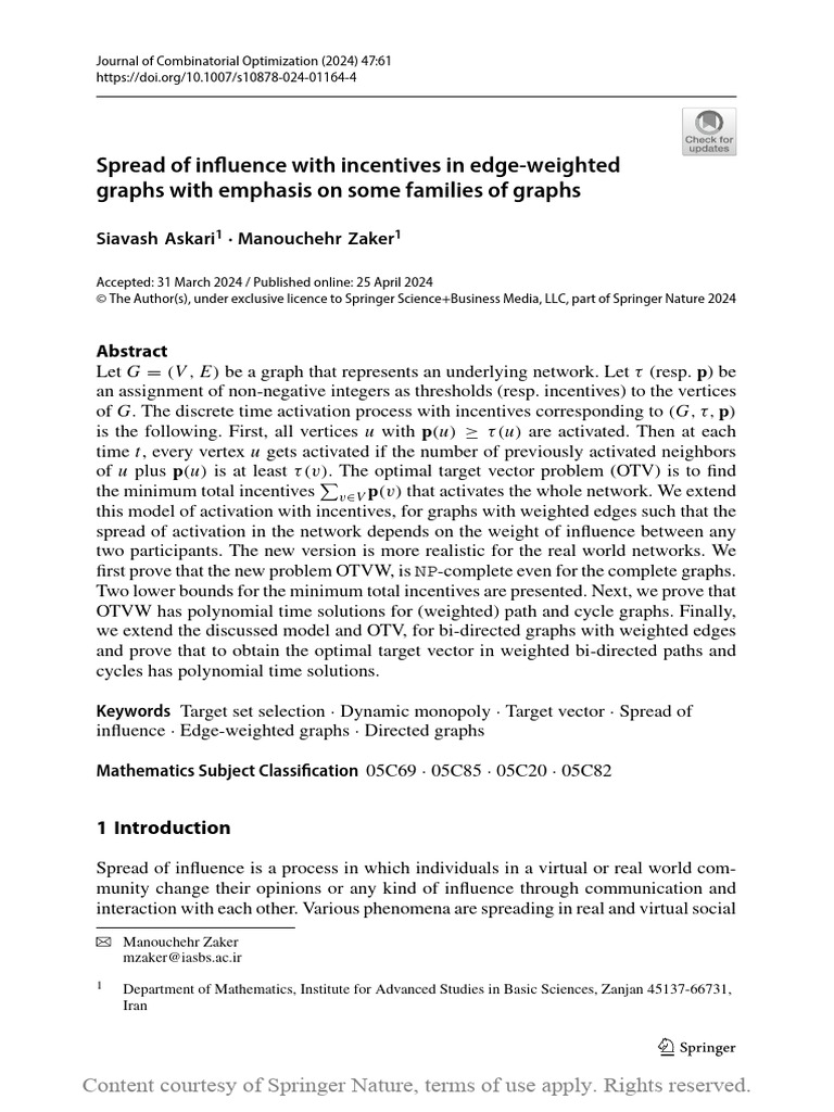Spread of influence with incentives in edge-weighted graphs with ...