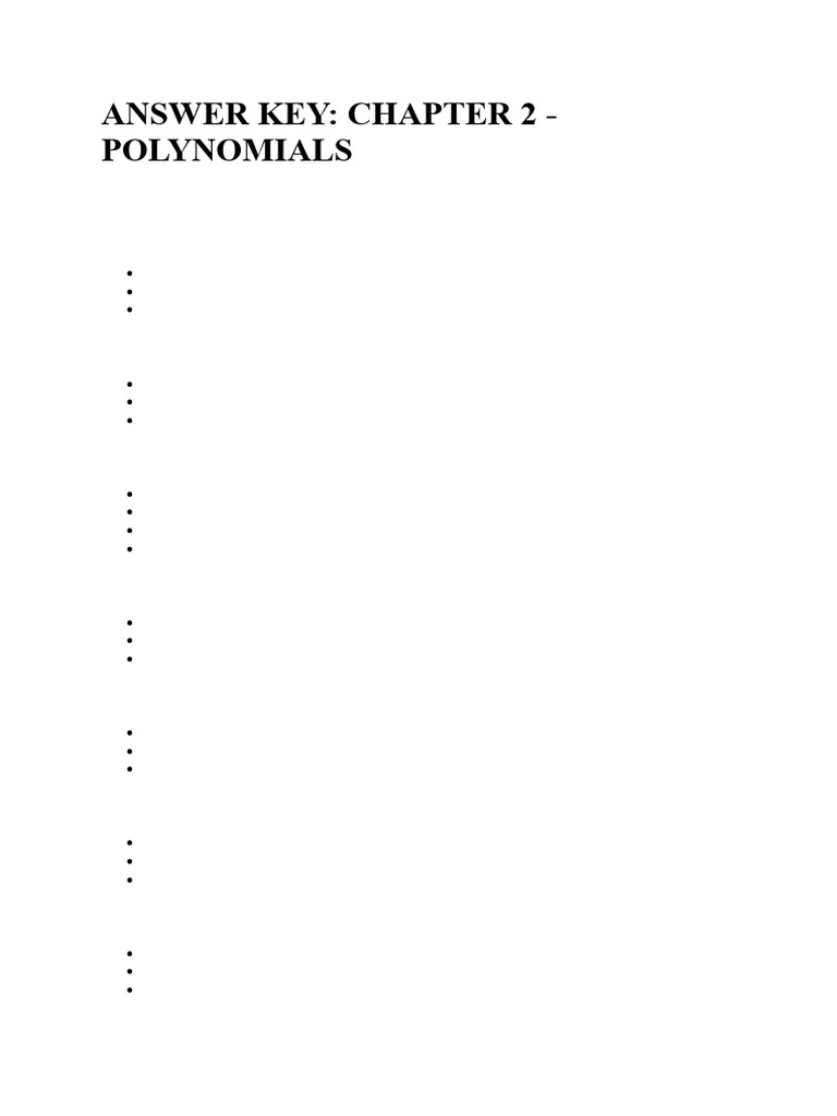 ANSWER KEY | PDF