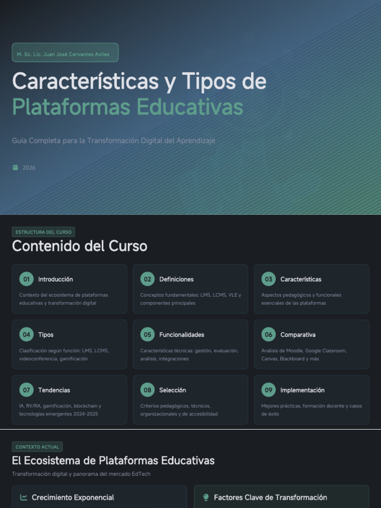 Características y Tipos de Plataformas Educativas | PDF | Informática