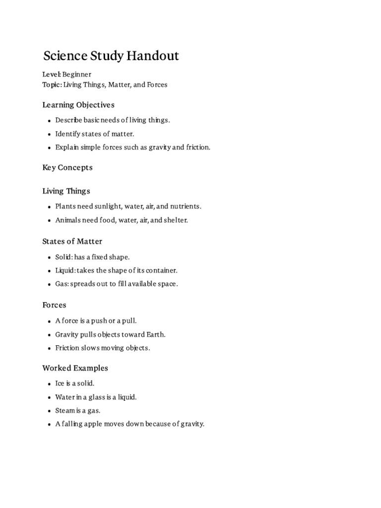 Study Standard 2 Science | PDF