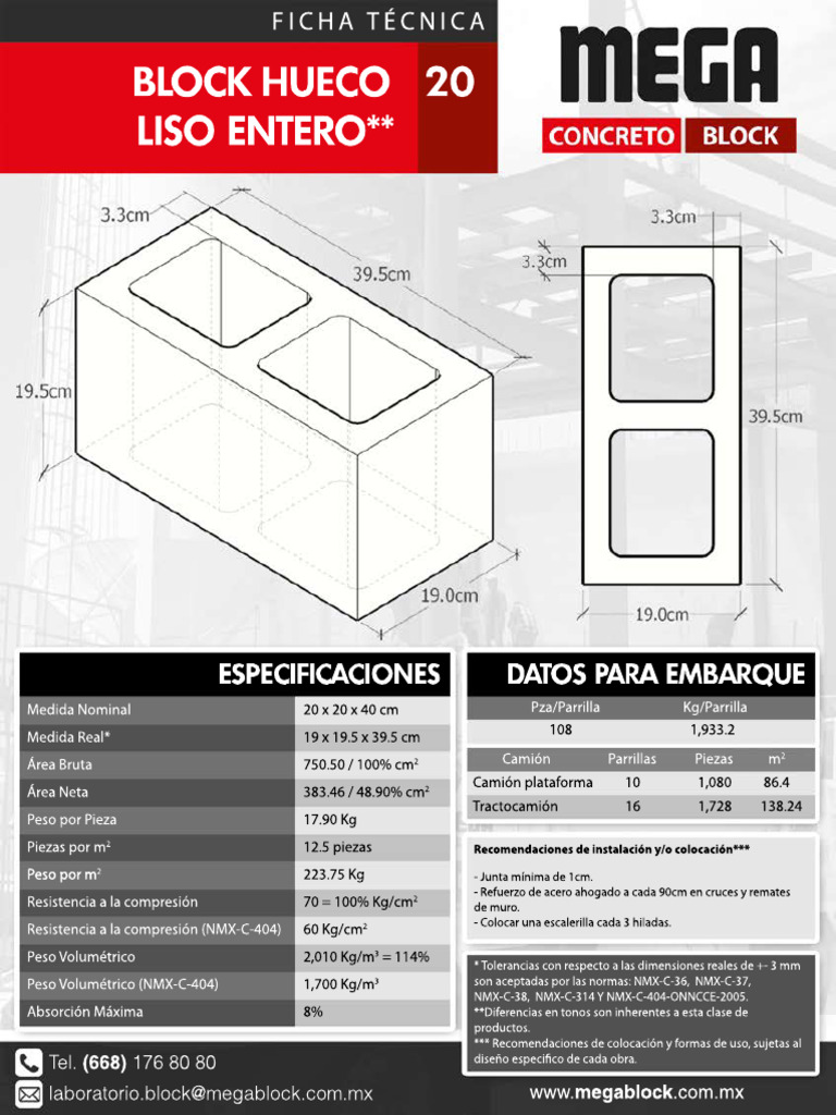 Ficha Tecnica Del Block | PDF