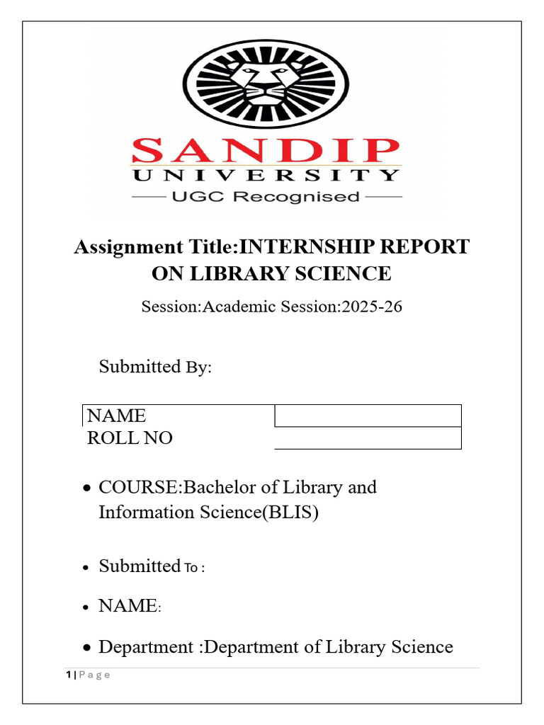 Library Science Assignment Blis . | PDF | Libraries | Books