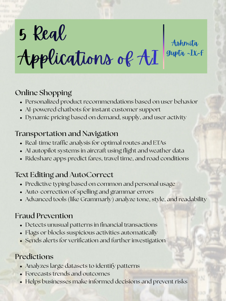 5 Real Applications of AI | PDF
