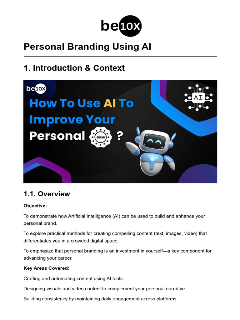 Personal Branding Using AI Notes | PDF | Artificial Intelligence ...