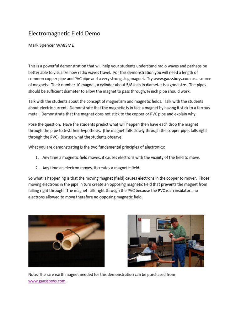 Electromagnetic Field Demo | PDF