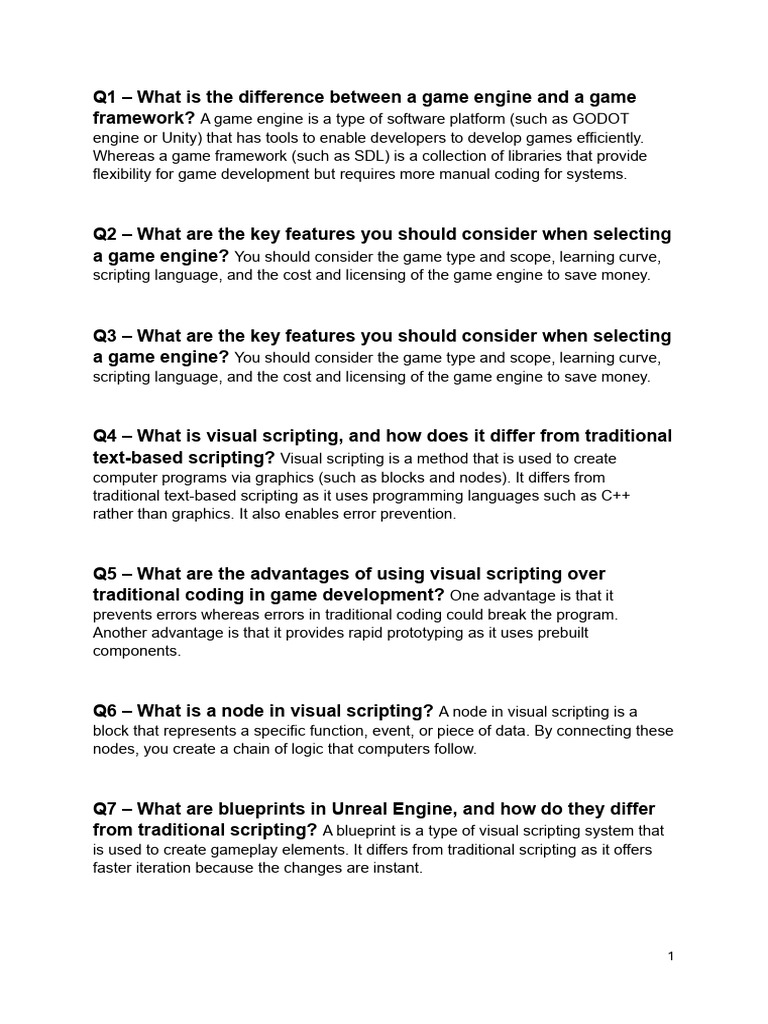 Games and Gamification - Week 10 Questions | PDF | Computing | Software ...