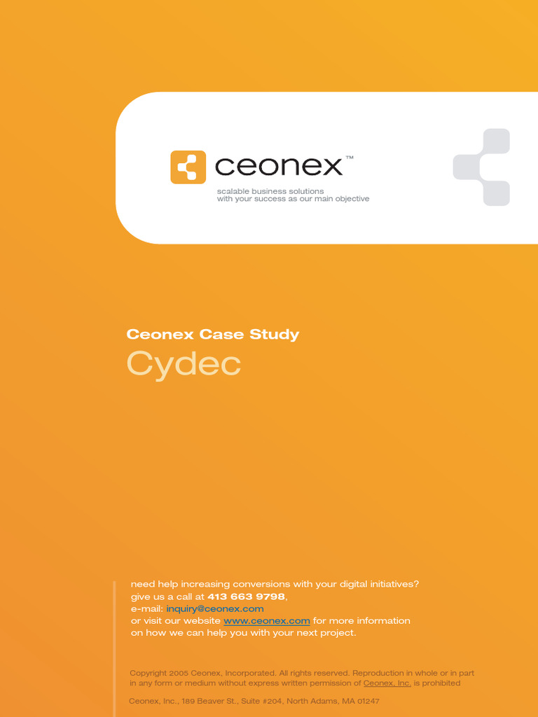 Ceonex Cydec Case Study | PDF