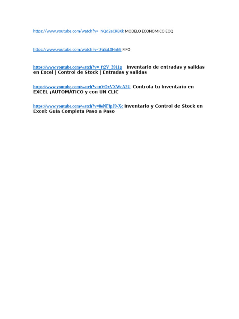 Link Eoq - Fifo para Entregable 01 Gestion de Compras y Abastecimiento ...