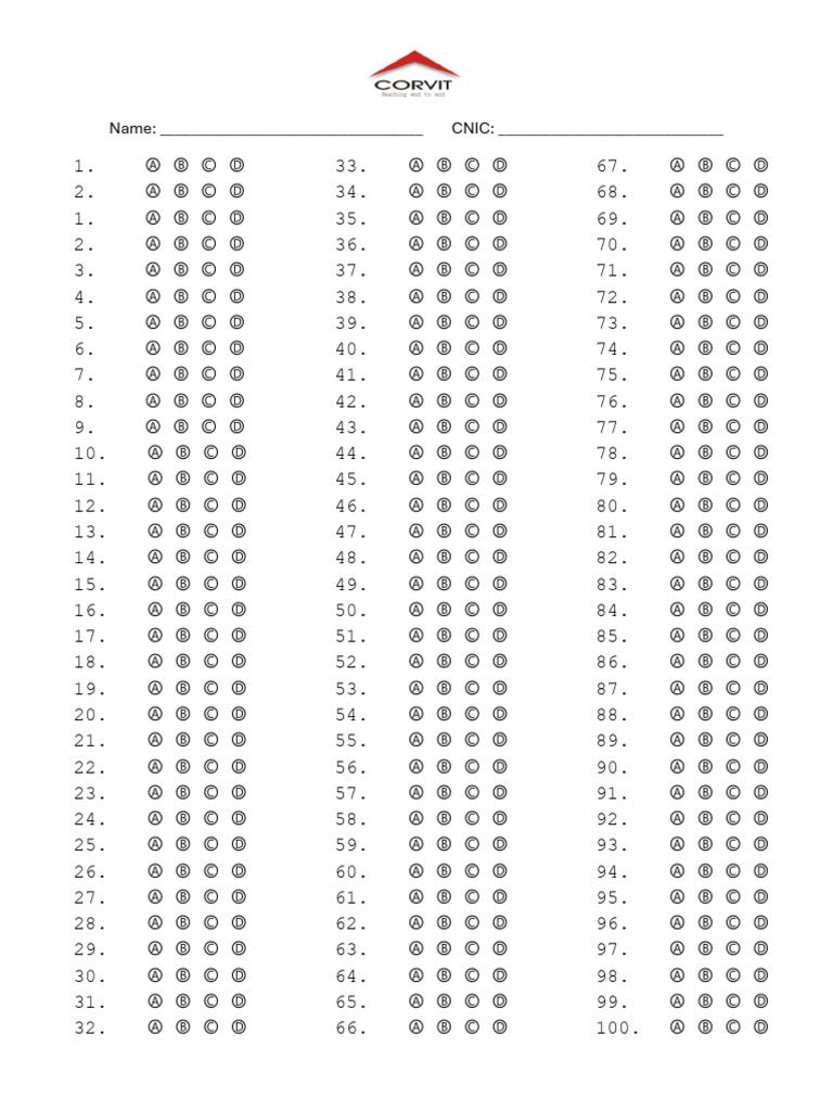 OCR Sheet | PDF