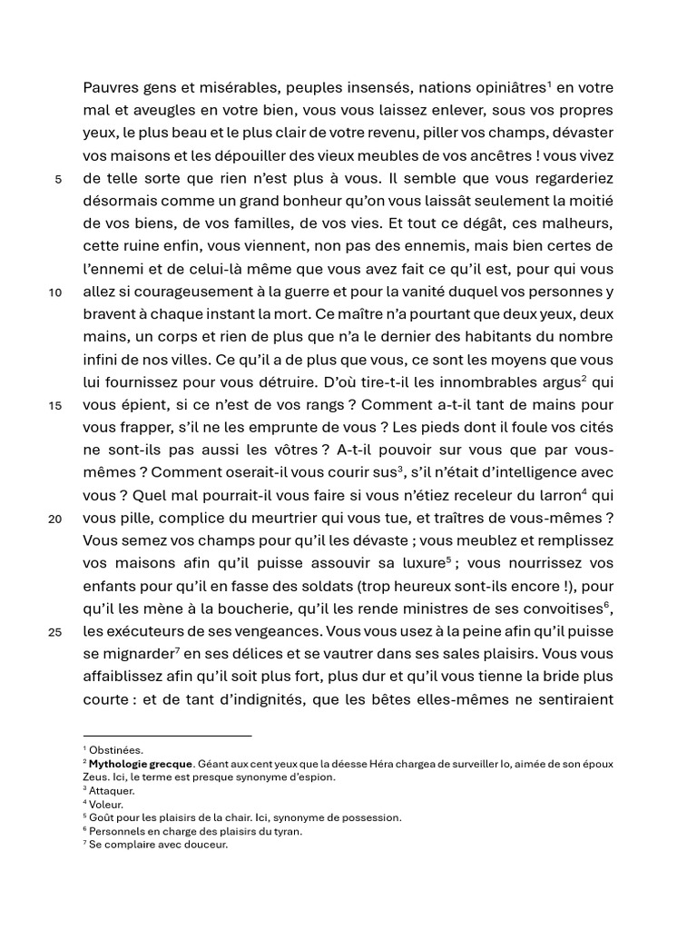 Texte 14 - La Boétie - L'exorde | PDF