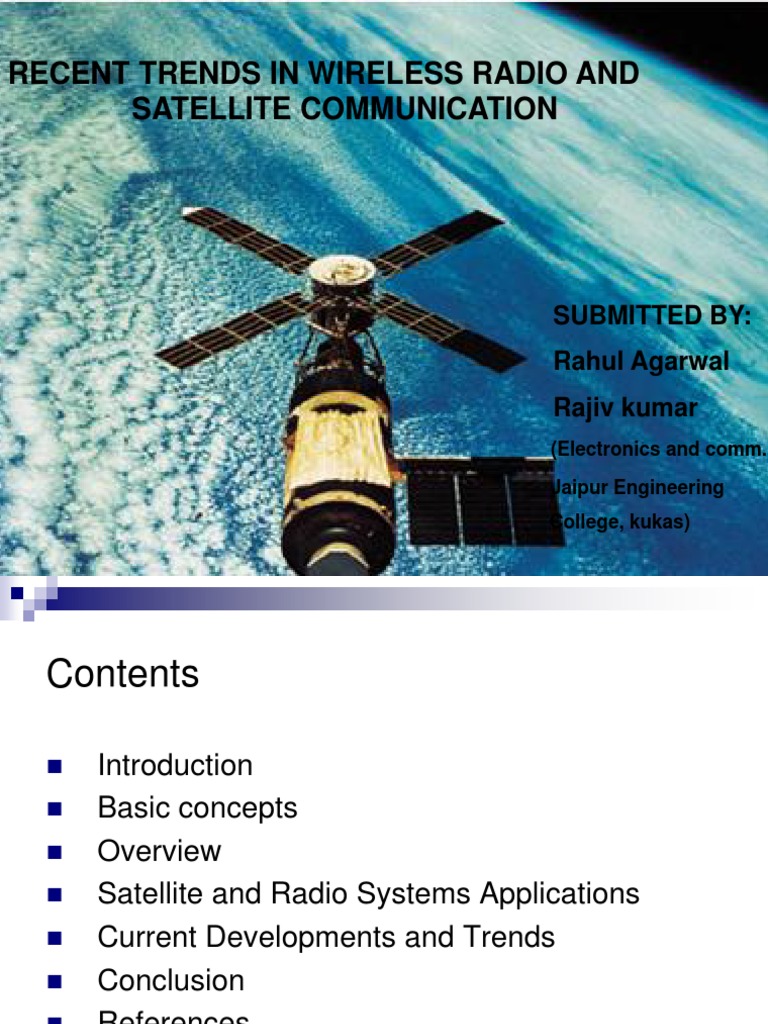 Trends in Wireless Radio & Satellite Tech | PDF | Communications ...