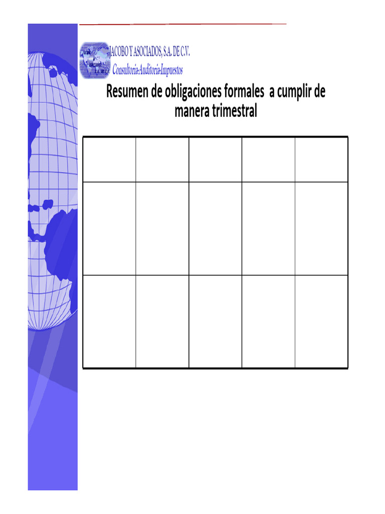 OBLIGACIONES FORMALES | PDF | Impuesto sobre la renta | Impuestos