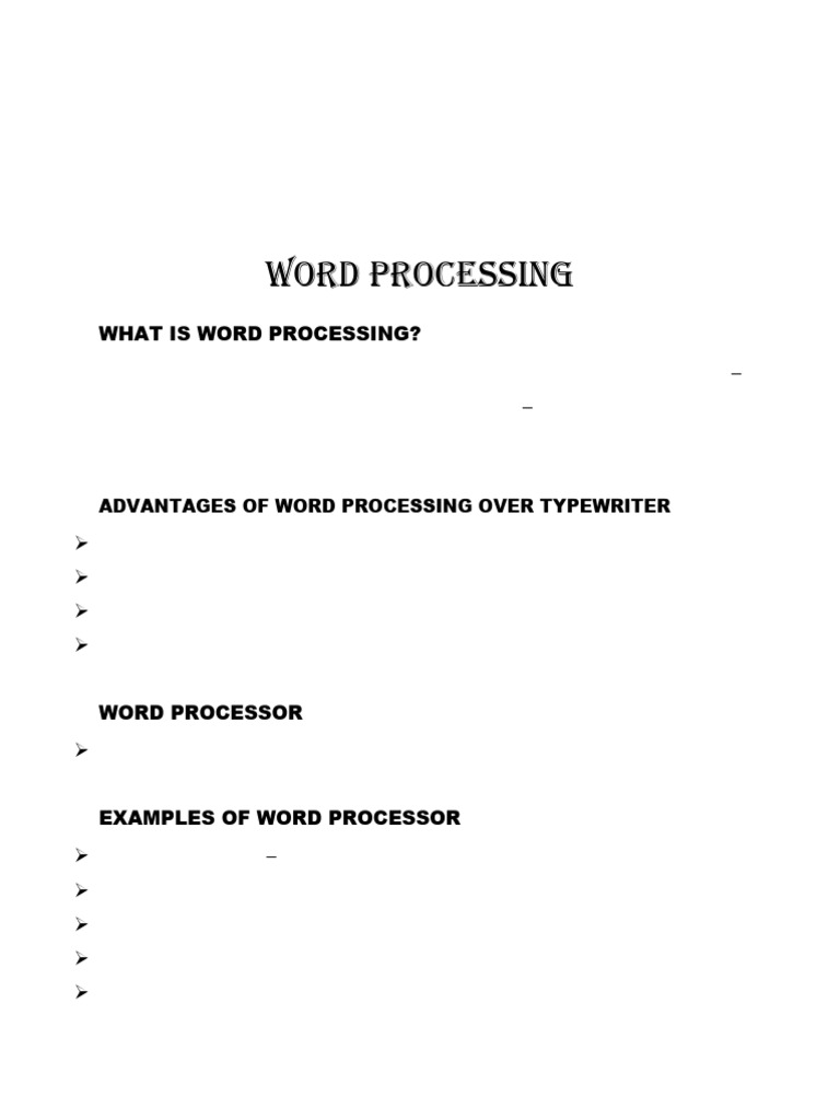 7907 Word Processing | PDF