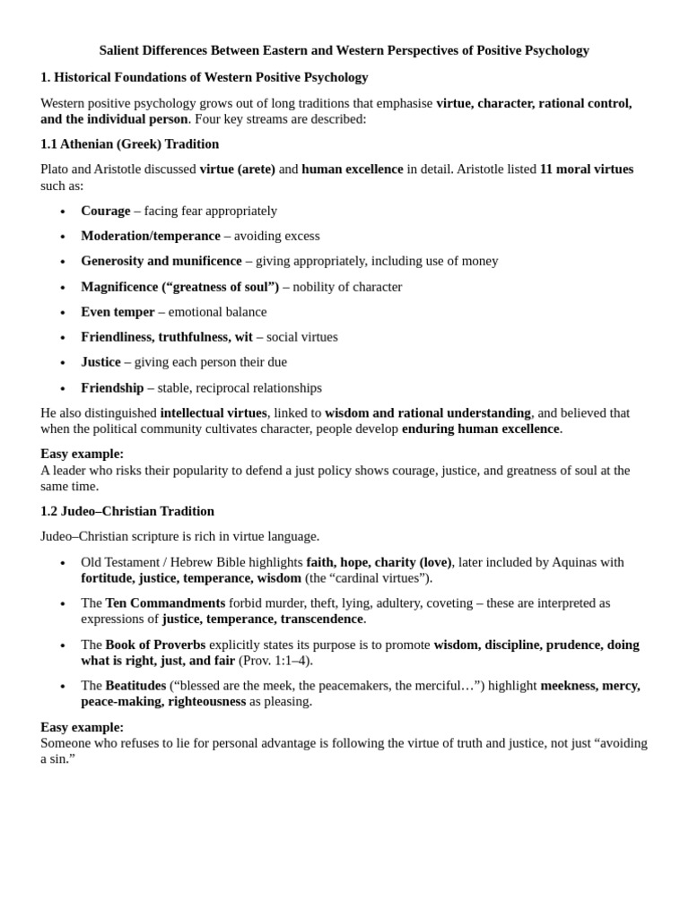 Salient Differences Between Eastern and Western Perspectives of ...