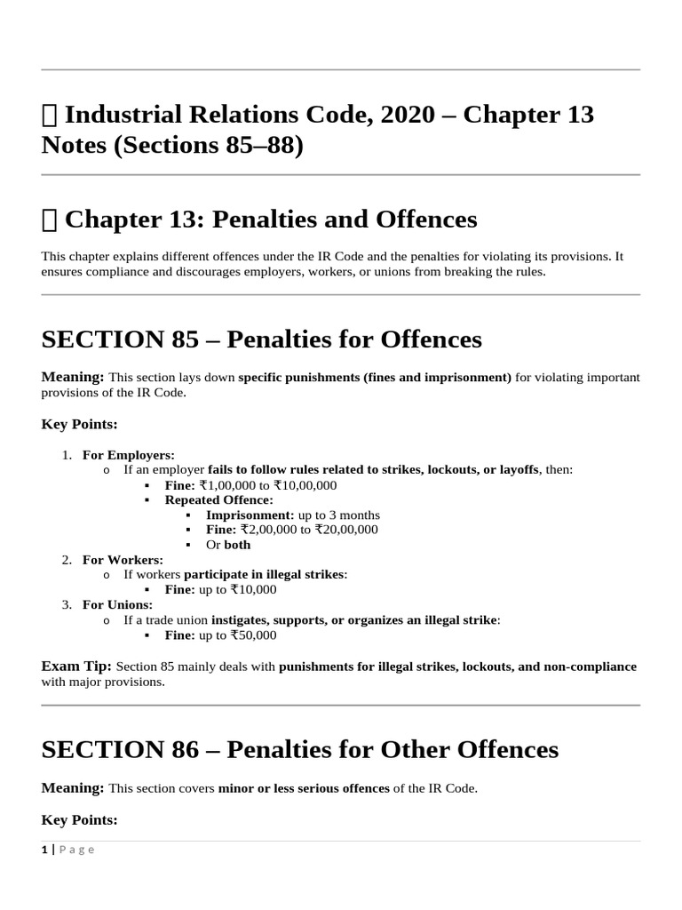 chapter 13 & 14 irc | PDF | Fine (Penalty) | Crimes