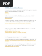 CCNA 2 - Module 9 Exam Answers: Thursday