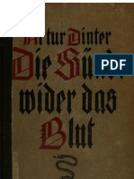 Dinter, Artur - Die Suende Wider Das Blut (1921, 362 S., Scan, Fraktur)