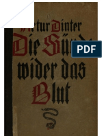 Dinter, Artur - Die Suende Wider Das Blut (1921, 362 S., Text)