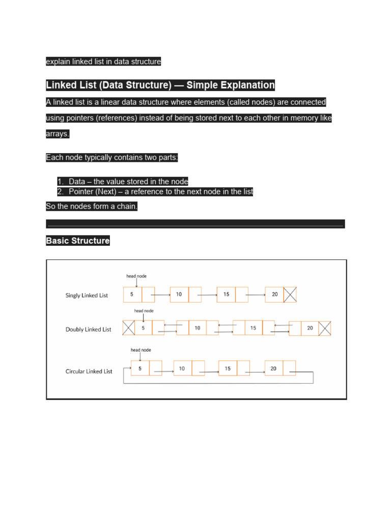 Linked List Data Structure | PDF | Data | Computer Data