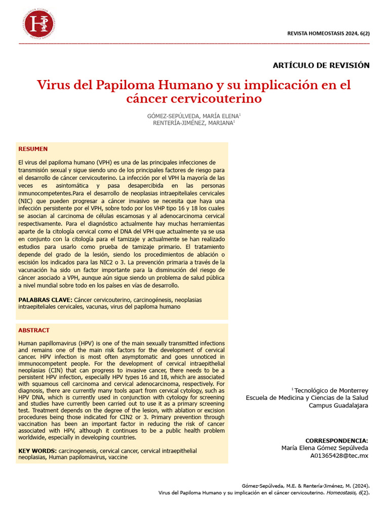 VPH2 | PDF | Cáncer de cuello uterino | Especialidades Medicas