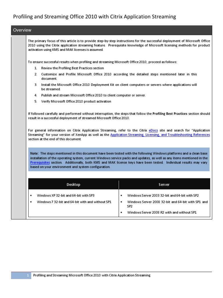 Office2010 Streaming Microsoft Office 2010 Microsoft Windows