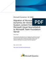 Migration of Microsoft Dynamics AX Version Control System Content From Microsoft Visual SourceSafe to Microsoft Team Foundation Server MigrateAX2009VCSfromVSStoTFS