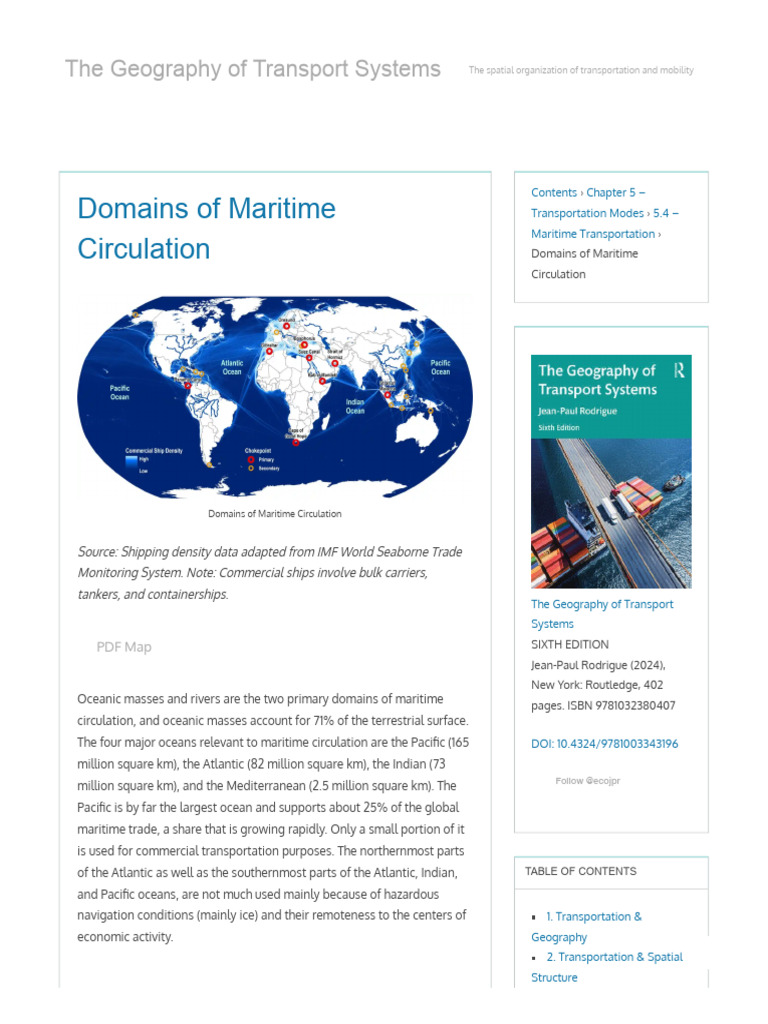 Domains of Maritime Circulation _ the Geography of Transport Systems | PDF