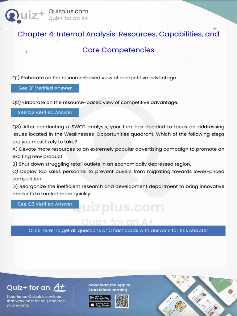 Elaborate on the Resourcebased View of Competitive Advantage | PDF ...