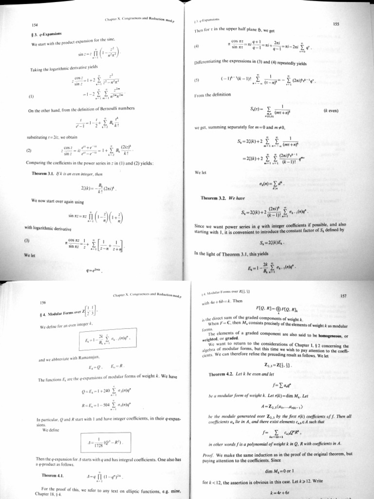 Lang-Introduction To Modular Forms | PDF