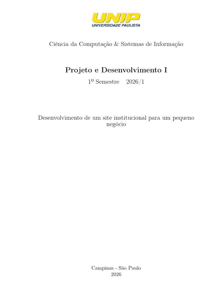 2026 1 CC Si 1 | PDF | Rede mundial de computadores | Internet e Web
