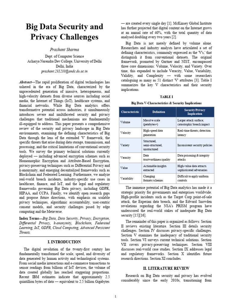 Big Data Security | PDF | Big Data | Computer Security