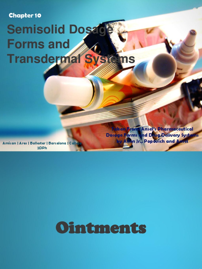 Creams, Gels, And Ointments Topical Medication Solution