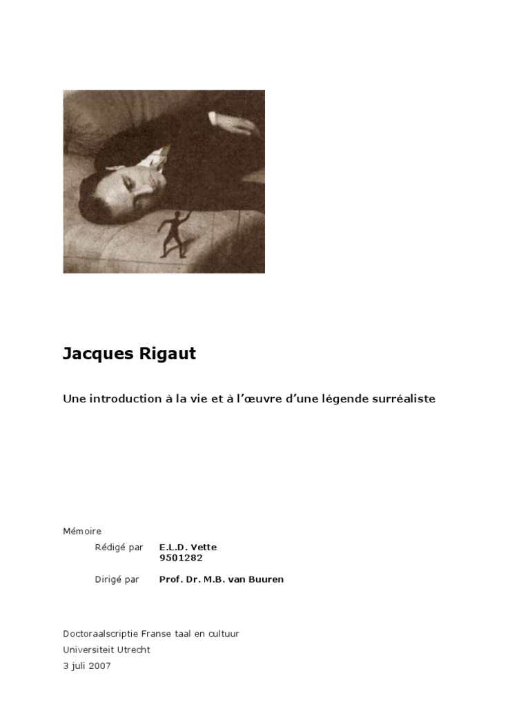 Jacques Rigaut : Légende Surréaliste | PDF | Arts (Général) | Poésie