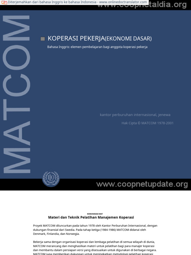 A Workers' Co-operative (Basic Economics).en.id | PDF