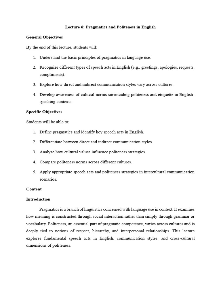 Lecture 06CCC (1) | PDF | Linguistics | Human Communication
