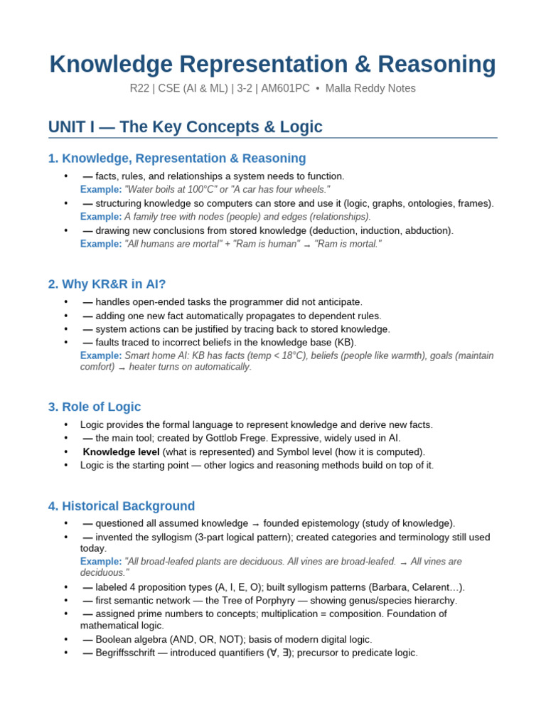 All KRR Notes | PDF