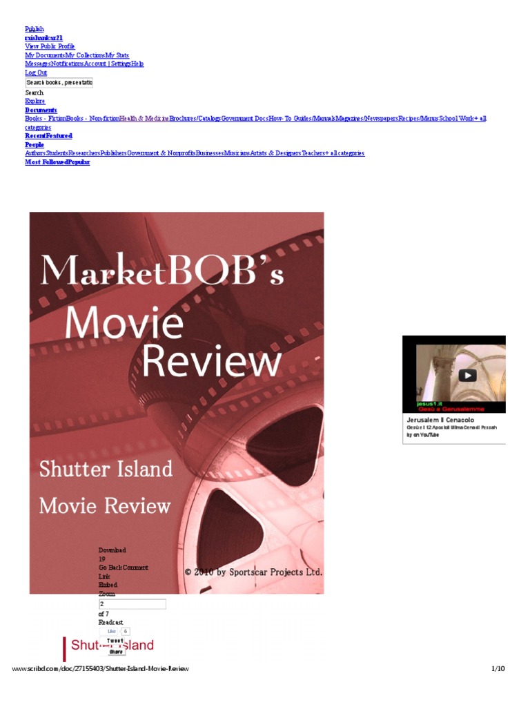 Shutter Island Movie Review PDF Leisure