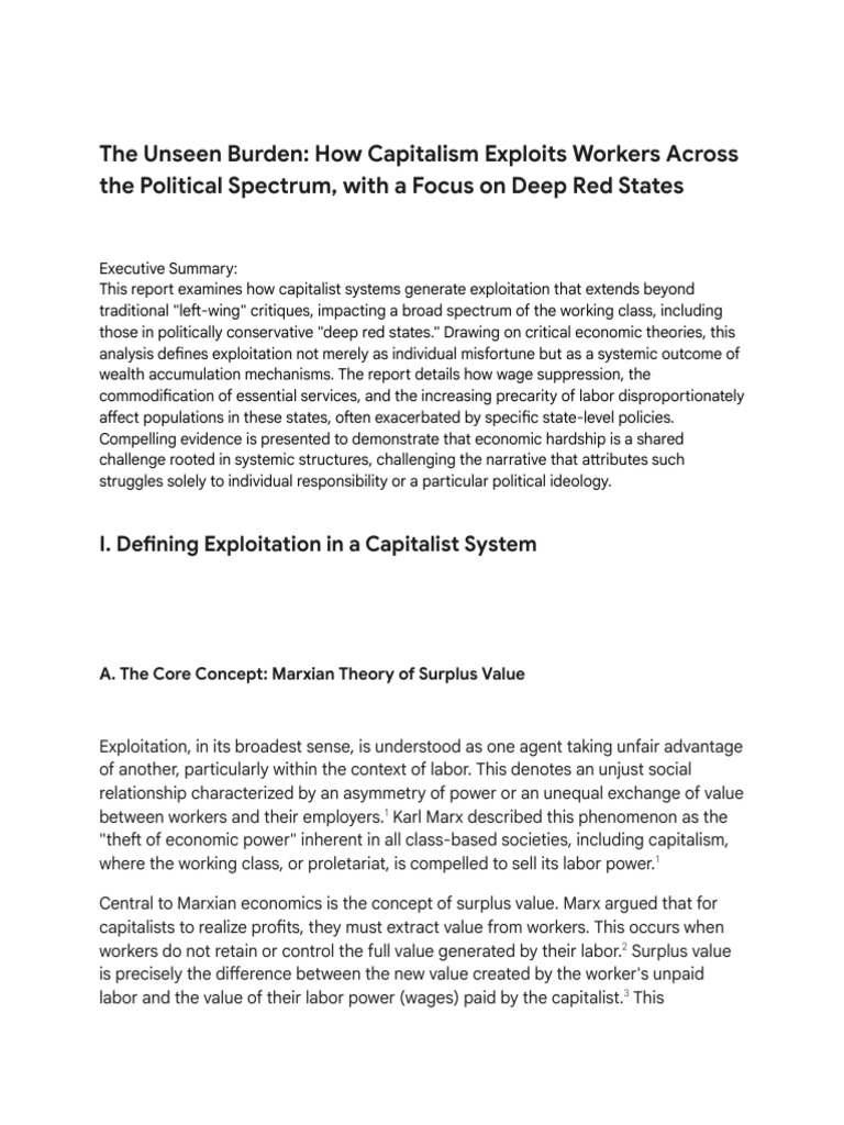 Capitalism's Exploitation Beyond Left-Wingers | PDF | Value (Economics ...