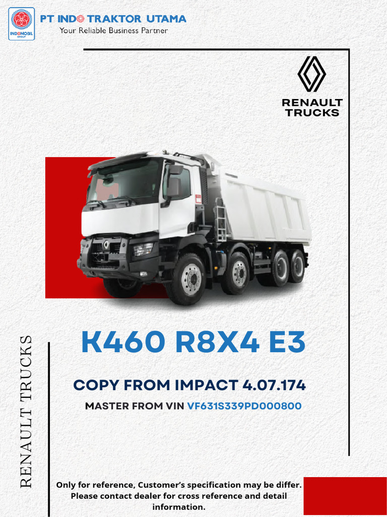 PartBook K460 8x4rigid Dxi13 E3 | PDF