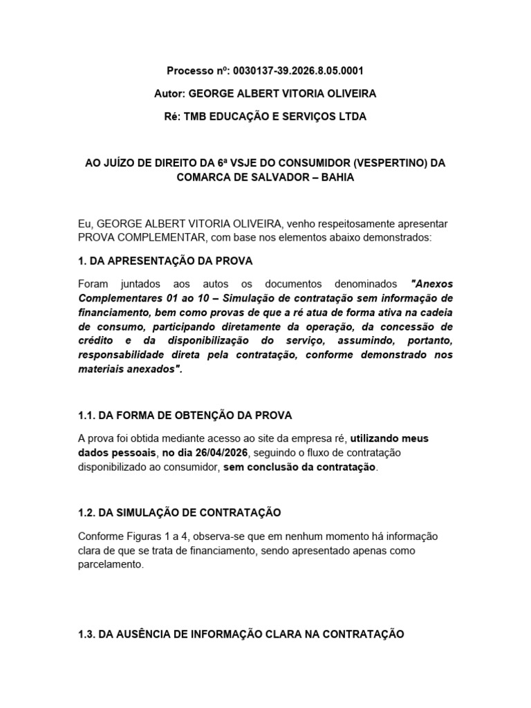 Prova Complementar Final (2) | PDF | Crédito | Finanças e Administração ...