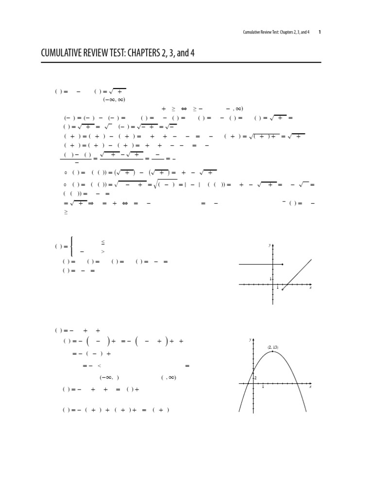 Solutions to Cumulative Review Tests | PDF