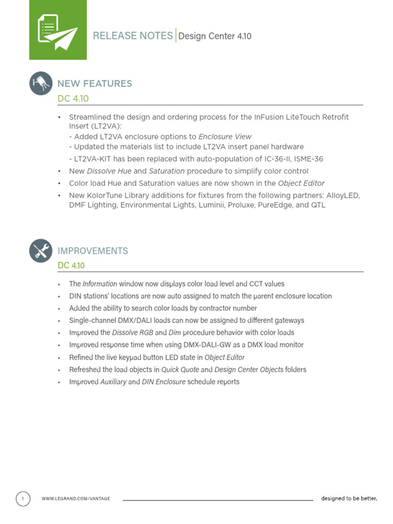 DC4.10 - Release Notes Updated | PDF