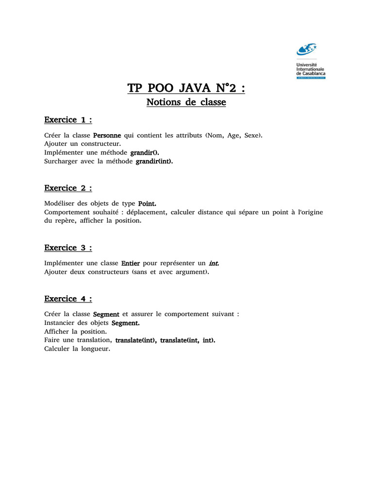 Tp2 Java Poo | PDF