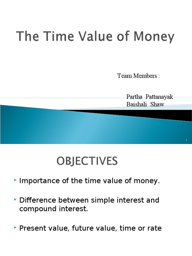 Time Value of Money PDF Present Value Time Value Of Money