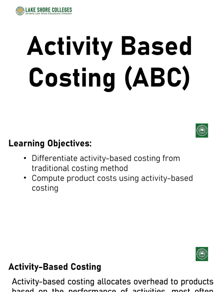 Cost 07 Activity Based Costing | PDF