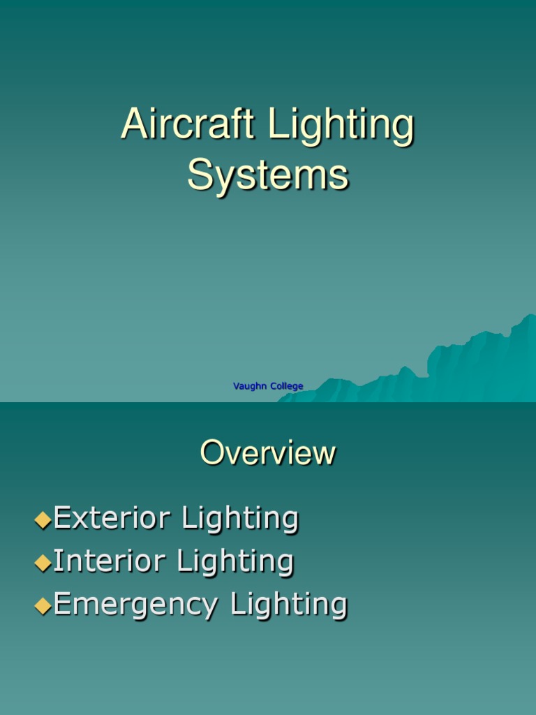 Aircraft Lighting SystemsOV1 PDF Lighting Cockpit
